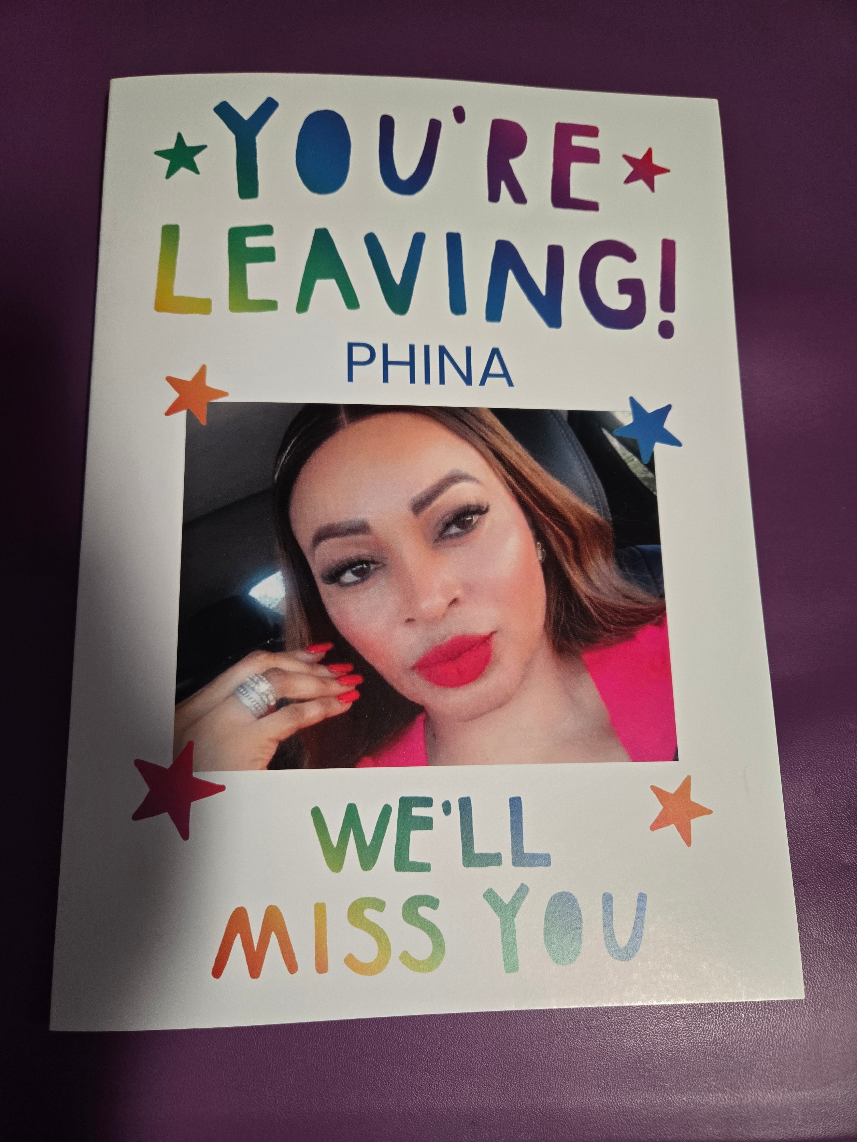 A goodbye card from proud colleagues