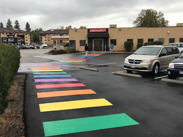 Rainbow crosswalk