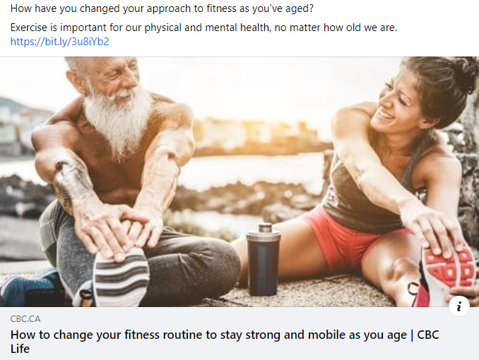 How fitness changes as you age