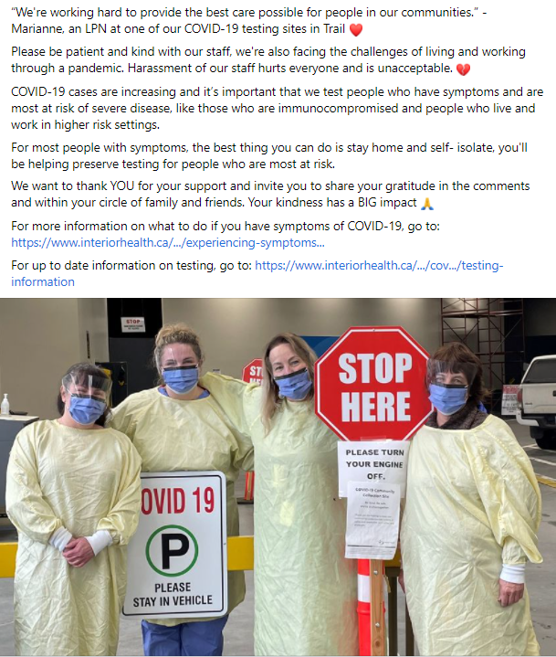 COVID Testing Centre Staff