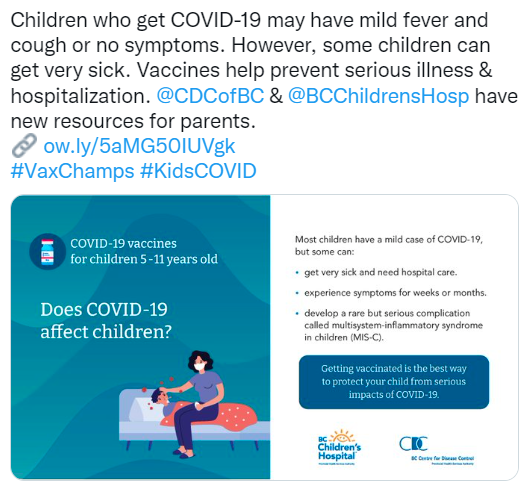 Social media posts you can share - How does COVID affect children