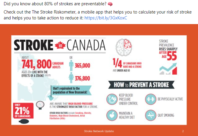 Social media posts you can share - Stroke Riskometer