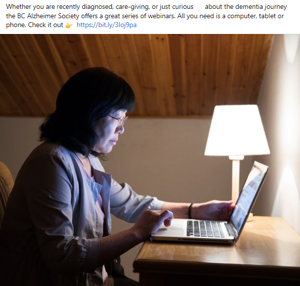 Elderly Asian lady looking at a laptop