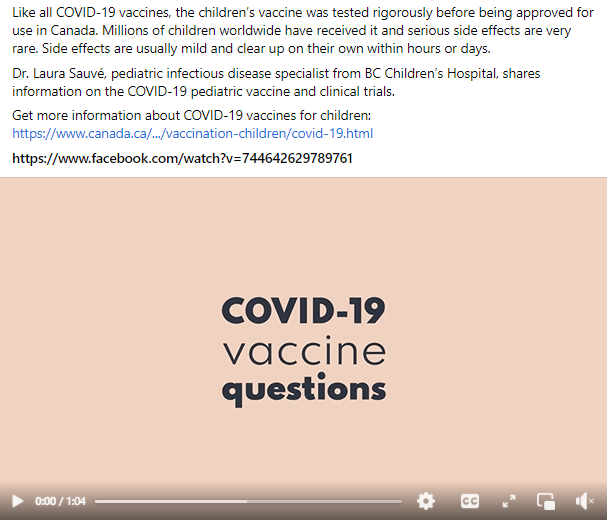 Social media posts you can share - covid-19 vaccine questions