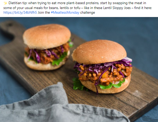 Social media posts you can share - Meatless Monday