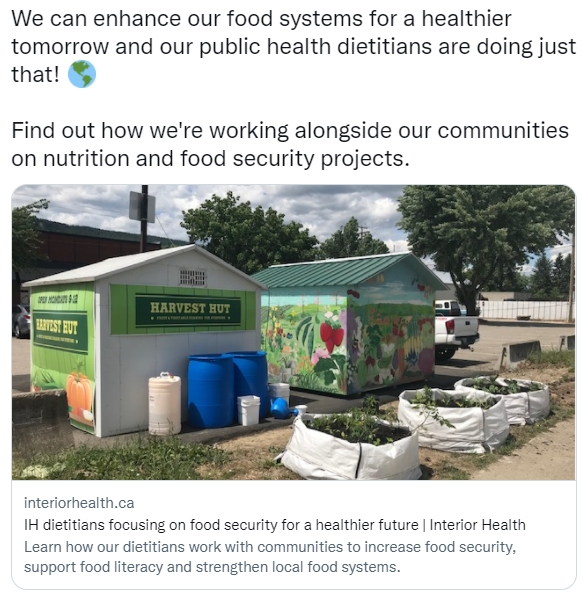 Dieticians and food security