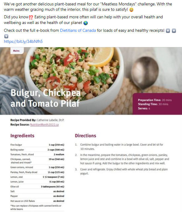 Meatless Monday Recipe