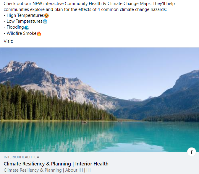 Social media you can share - climate maps