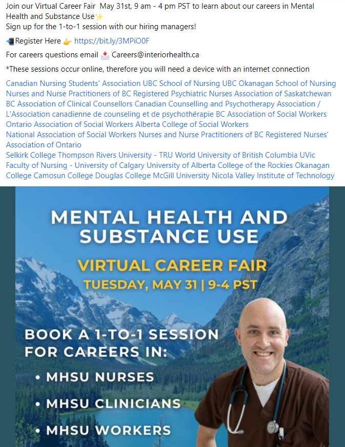 MHSU Career Fair Facebook Post