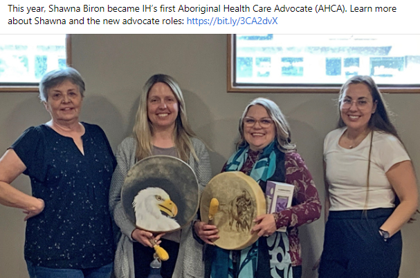 Facebook post about Aboriginal health care advocates