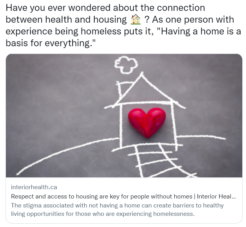 Twitter Post - Stigma about homelessness