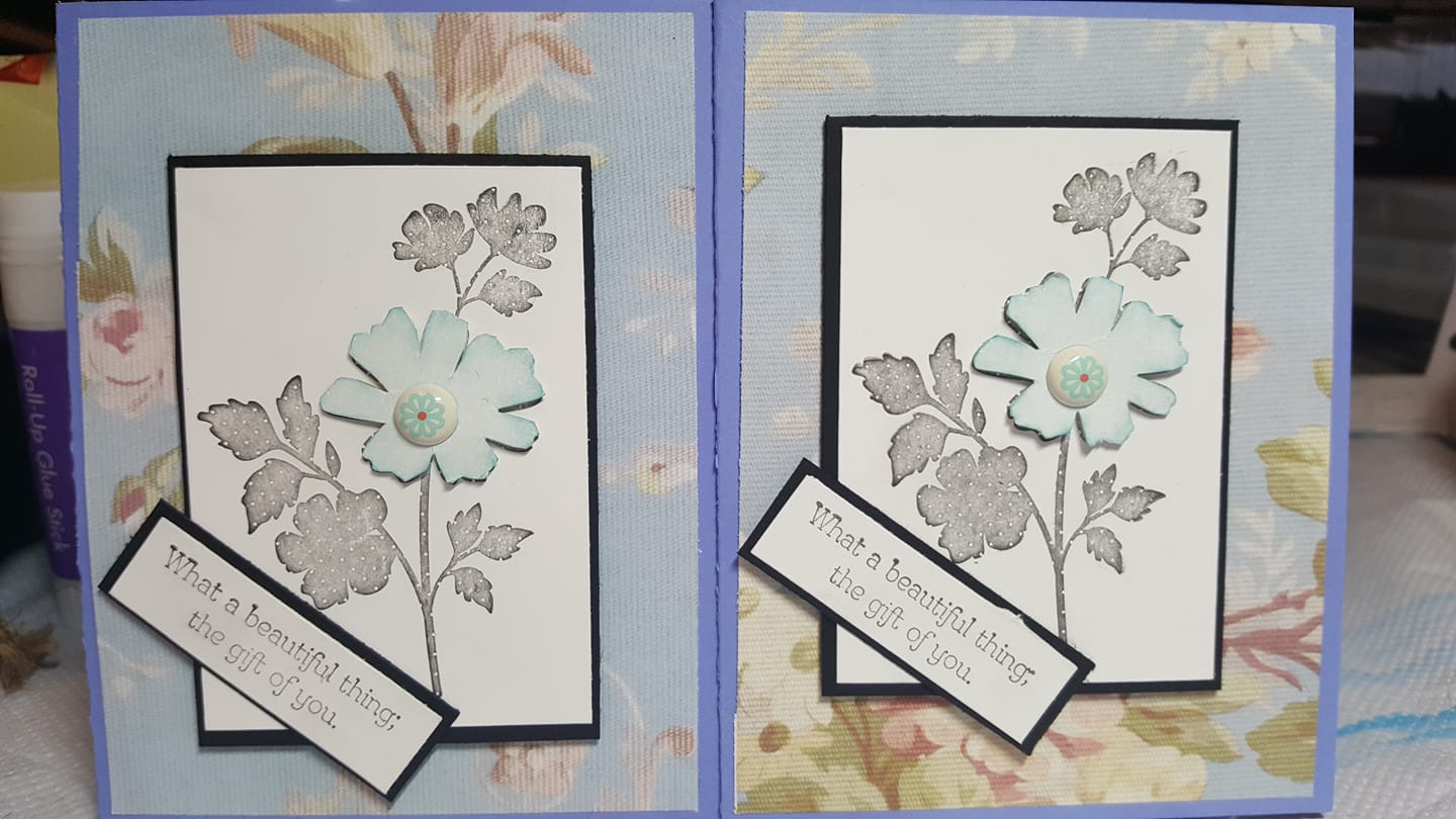 Greeting card with flowers 