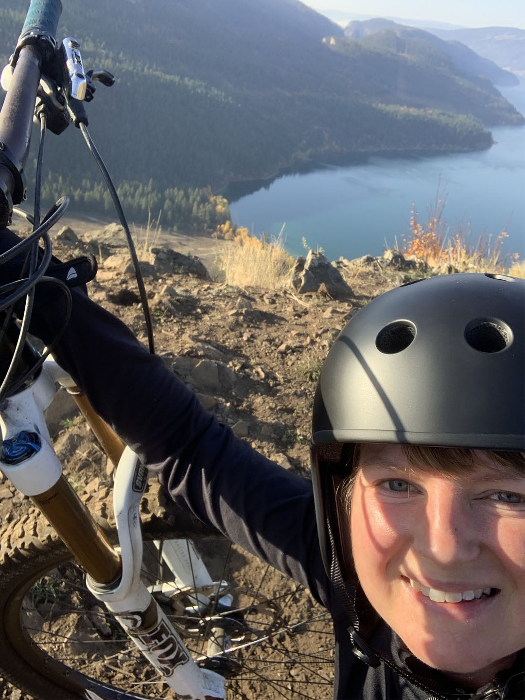 Jessica poses with her bike.