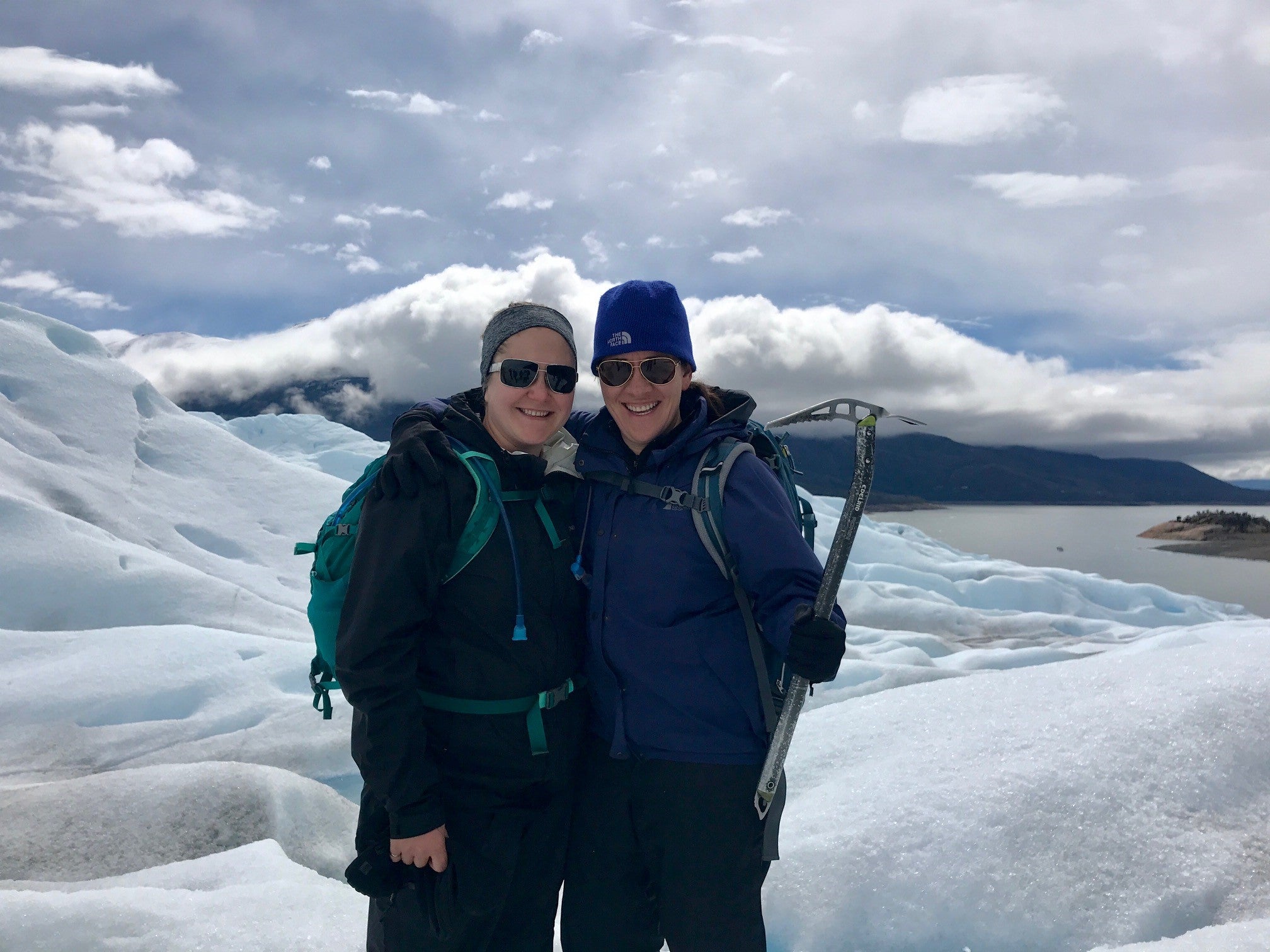 Kathryn Brown in Argentina exploring a glacier