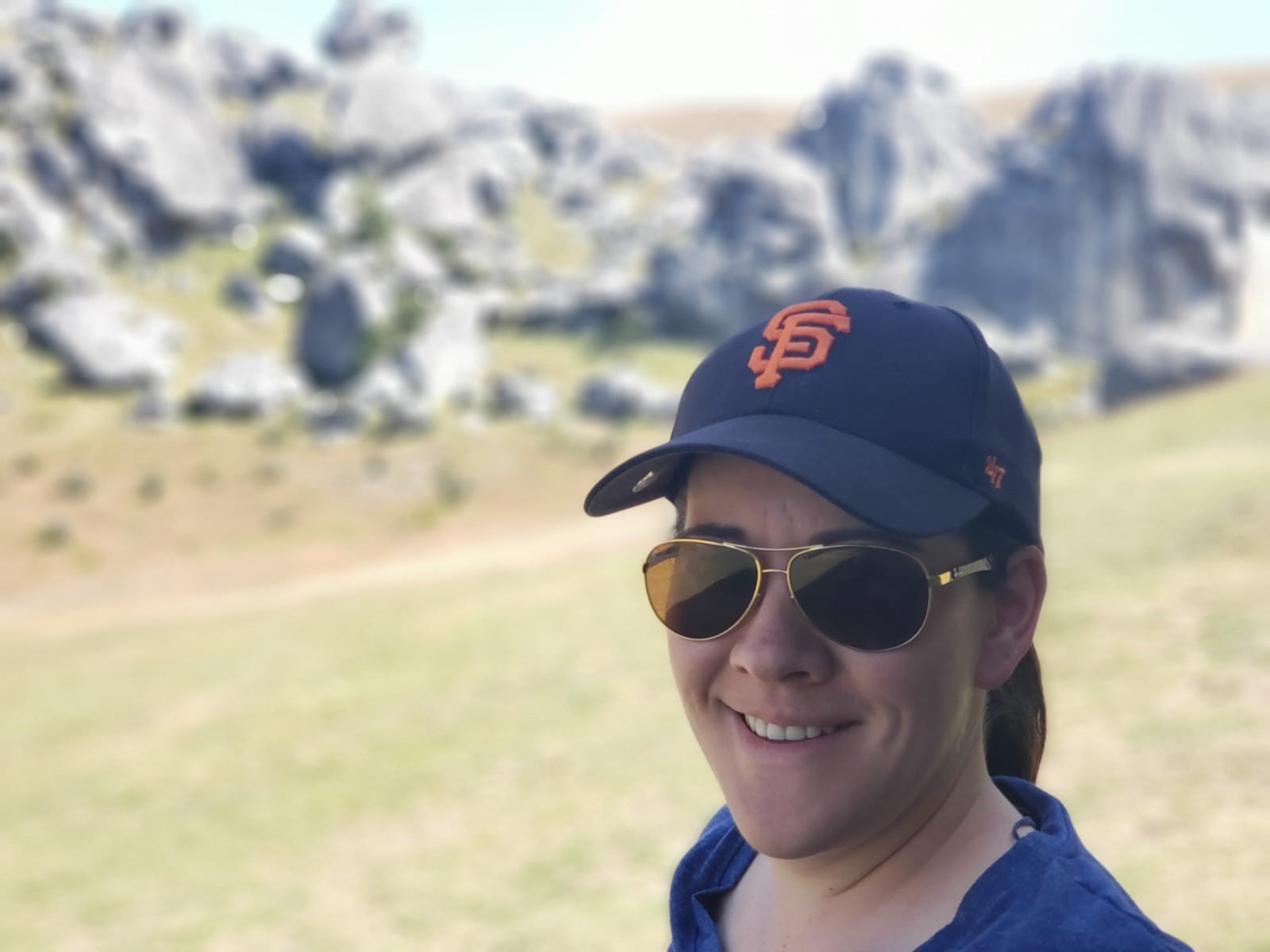 Kathryn Brown in New Zealand hiking