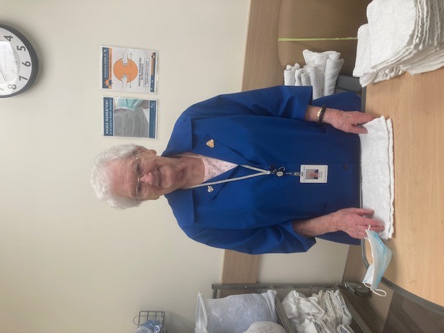 Bernice serves as a volunteer at the Penticton Regional Hospital