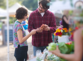 A farmers market